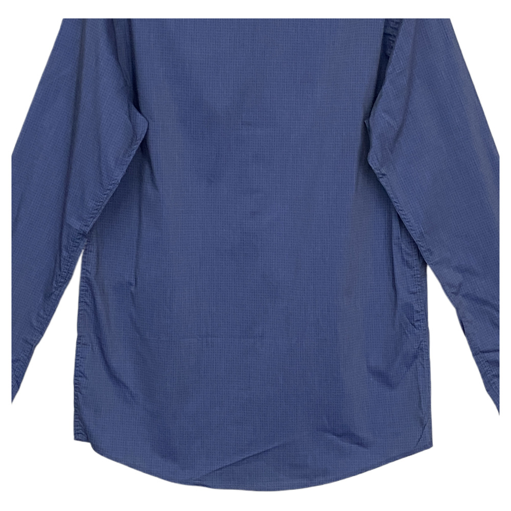 Lucky Brand Dress Shirt Men's 15-15.5 34/35 Slim Fit Blue Geo Print Stretch NEW - Picture 7 of 14